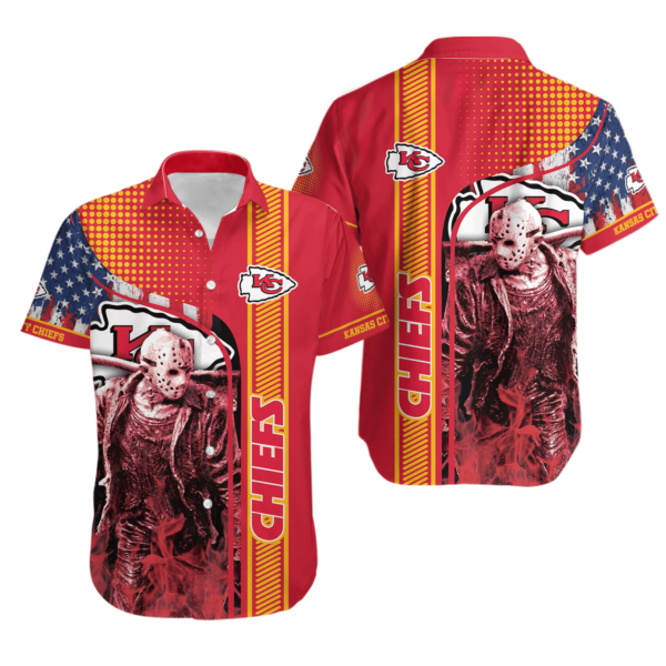 Sport-Team Kansas City Chiefs Jason Voorhees Halloween Hawaiian Shirt Summer Aloha Shirt