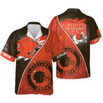 Sport-Team Cleveland Browns Orange Hawaiian Shirt V2 Summer Aloha Shirt