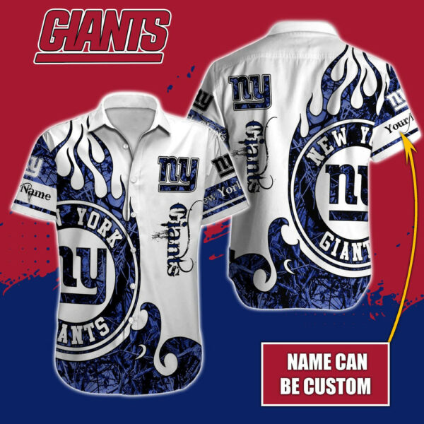 Sport-Team New York Giants Custom Name Realtree Hunting Hawaiian Shirt Sport Team Aloha Shirt