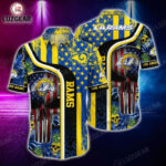 Sport-Team Los Angeles Rams Graphic Tropical Punisher Skull Hawaiian Shirt Summer Aloha Shirt