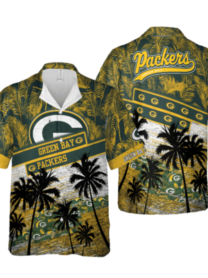 Sport-Team Green Bay Packers Coconut Tree Beach Hawaiian Shirt Summer Aloha Shirt