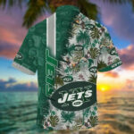 Sport-Team New York Jets Grey Green Hawaiian Shirt Summer Aloha Shirt