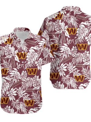 Sport-Team Washington Commanders Tropical Leafs Hawaiian Shirt Summer Aloha Shirt