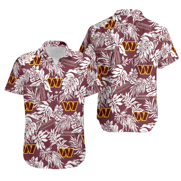 Sport-Team Washington Commanders Tropical Leafs Hawaiian Shirt Summer Aloha Shirt