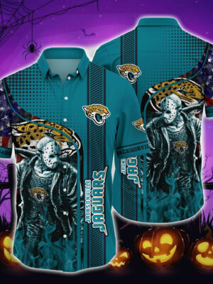 Sport-Team Jacksonville Jaguars Halloween Jason Voorhees Hawaiian Shirt Summer Aloha Shirt