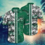 Sport-Team New York Jets Flowers Green Hawaiian Shirt V2 Summer Aloha Shirt