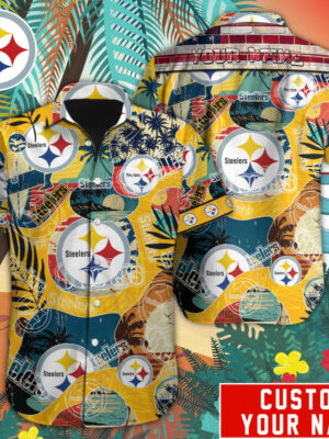 Sport-Team Pittsburgh Steelers Custom Name Special Vintage Style Hawaiian Shirt Sport Team Aloha Shirt