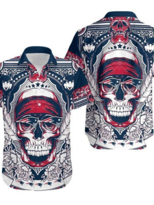 Sport-Team New England Patriots Special Skull Hawaiian Shirt Summer Aloha Shirt