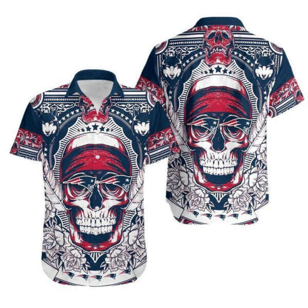 Sport-Team New England Patriots Special Skull Hawaiian Shirt Summer Aloha Shirt