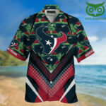 Sport-Team Houston Texans Blue Red Hawaiian Shirt V2 Summer Aloha Shirt