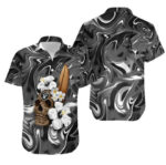 Sport-Team Las Vegas Raiders Skull Flowers Hawaiian Shirt Summer Aloha Shirt