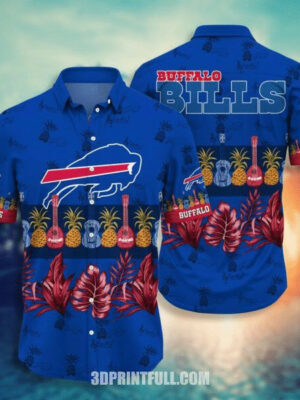 Sport-Team Buffalo Bills Blue Guitar Edition Hawaiian Shirt Summer Aloha Shirt