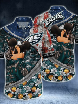 Sport-Team Philadelphia Eagles Mickey Hawaiian Shirt Summer Aloha Shirt