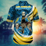 Sport-Team Los Angeles Chargers Halloween Blue Hawaiian Shirt Summer Aloha Shirt