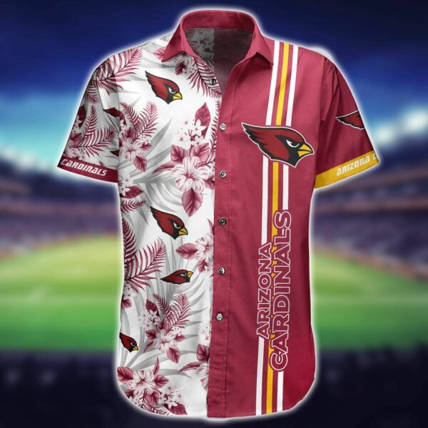 Sport-Team Arizona Cardinals Red White Flower Hawaiian Shirt Summer Aloha Shirt