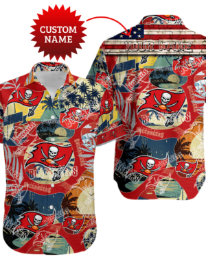 Sport-Team Tampa Bay Buccaneers Custom Name Special Vintage Style Hawaiian Shirt Sport Team Aloha Shirt