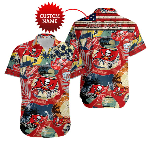 Sport-Team Tampa Bay Buccaneers Custom Name Special Vintage Style Hawaiian Shirt Sport Team Aloha Shirt