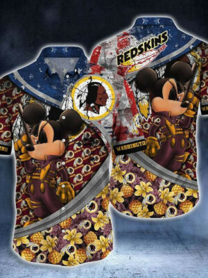 Sport-Team Washington Redskins Mickey New Collection Trending Hawaiian Shirt Summer Aloha Shirt