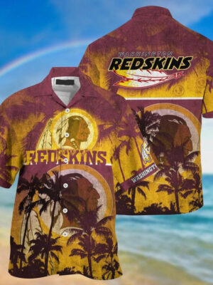 Sport-Team Washington Redskins Coconut Tree Hawaiian Shirt Summer Aloha Shirt