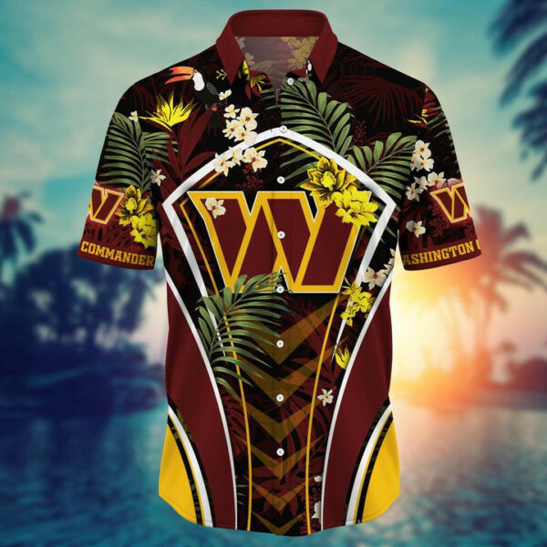 Sport-Team Washington Commanders Custom Name Flower Summer Tropical Hawaiian Shirt Sport Team Aloha Shirt