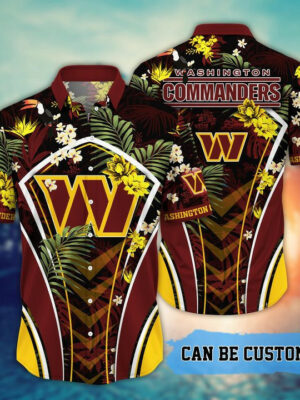Sport-Team Washington Commanders Custom Name Flower Summer Tropical Hawaiian Shirt Sport Team Aloha Shirt