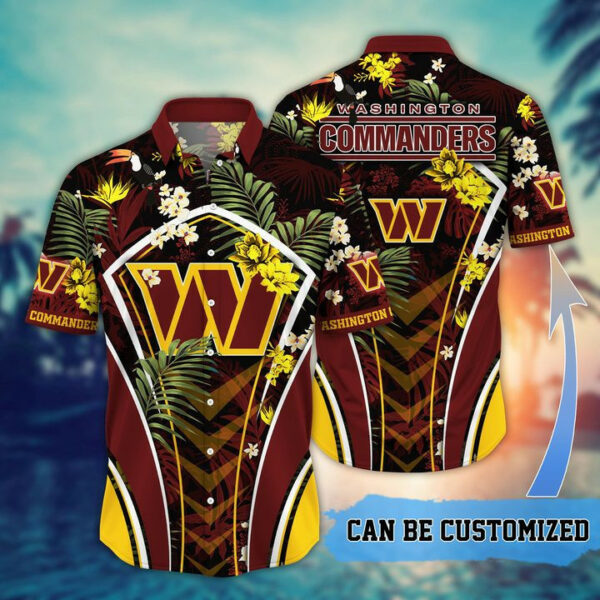 Sport-Team Washington Commanders Custom Name Flower Summer Tropical Hawaiian Shirt Sport Team Aloha Shirt
