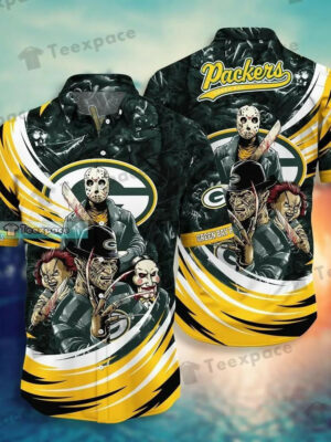 Sport-Team Green Bay Packers Jason Voorhees Leatherface Hawaiian Shirt Summer Aloha Shirt