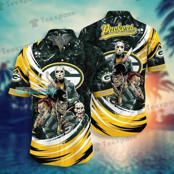 Sport-Team Green Bay Packers Jason Voorhees Leatherface Hawaiian Shirt Summer Aloha Shirt