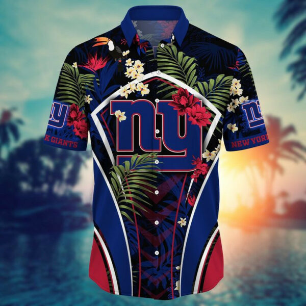 Sport-Team New York Giants Custom Name Flower Summer Tropical Hawaiian Shirt Sport Team Aloha Shirt