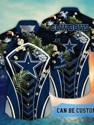 Sport-Team Dallas Cowboys Custom Name Flower Summer Tropical Hawaiian Shirt Sport Team Aloha Shirt