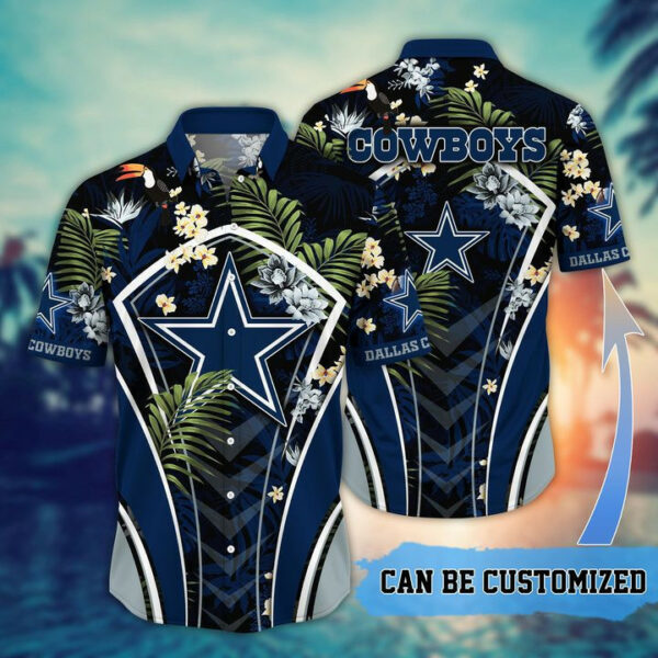 Sport-Team Dallas Cowboys Custom Name Flower Summer Tropical Hawaiian Shirt Sport Team Aloha Shirt