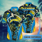 Sport-Team Los Angeles Chargers Custom Name Flower Summer Tropical Hawaiian Shirt Sport Team Aloha Shirt