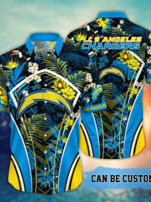 Sport-Team Los Angeles Chargers Custom Name Flower Summer Tropical Hawaiian Shirt Sport Team Aloha Shirt