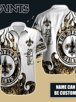 Sport-Team New Orleans Saints Custom Name Realtree Hunting Hawaiian Shirt Sport Team Aloha Shirt