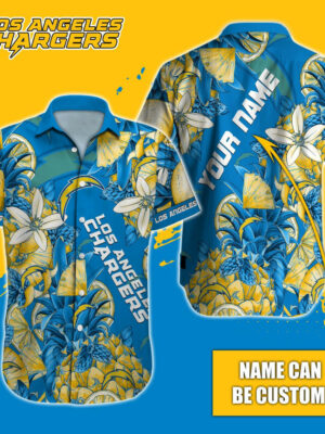 Sport-Team Los Angeles Chargers Custom Name Special Tropical Fruit Hawaiian Shirt Sport Team Aloha Shirt