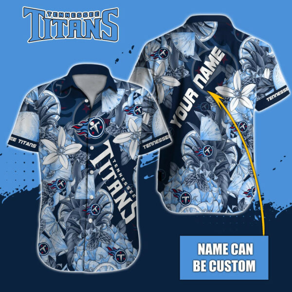 Sport-Team Tennessee Titans Custom Name Special Tropical Fruit Hawaiian Shirt Sport Team Aloha Shirt
