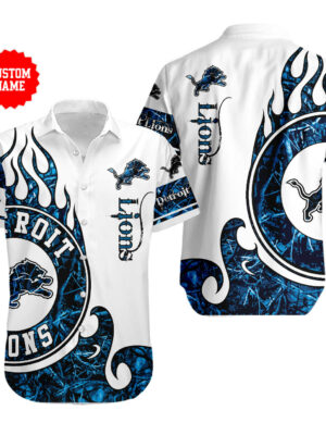 Sport-Team Detroit Lions Custom Name Realtree Hunting Hawaiian Shirt Sport Team Aloha Shirt