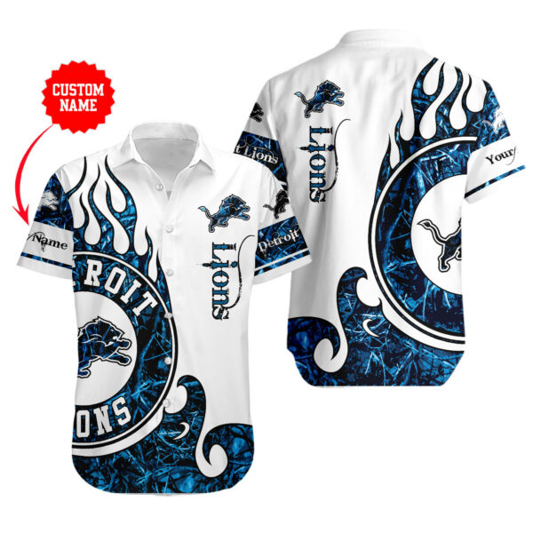 Sport-Team Detroit Lions Custom Name Realtree Hunting Hawaiian Shirt Sport Team Aloha Shirt