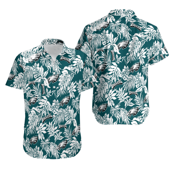 Sport-Team Philadelphia Eagles Tropical Leafs Hawaiian Shirt Summer Aloha Shirt