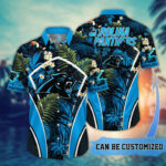 Sport-Team Carolina Panthers Custom Name Flower Summer Tropical Hawaiian Shirt Sport Team Aloha Shirt