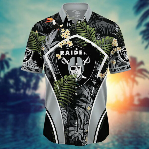 Sport-Team Las Vegas Raiders Custom Name Flower Summer Tropical Hawaiian Shirt Sport Team Aloha Shirt
