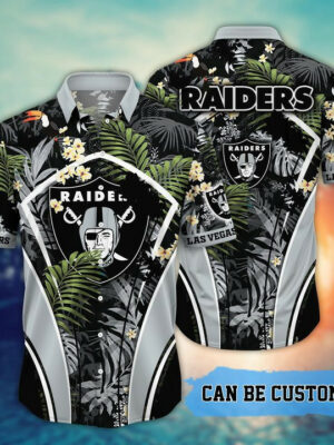 Sport-Team Las Vegas Raiders Custom Name Flower Summer Tropical Hawaiian Shirt Sport Team Aloha Shirt