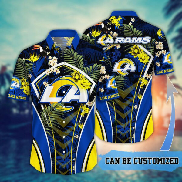 Sport-Team Los Angeles Rams Custom Name Flower Summer Tropical Hawaiian Shirt Sport Team Aloha Shirt
