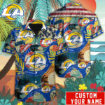 Sport-Team Los Angeles Rams Custom Name Special Vintage Style Hawaiian Shirt Sport Team Aloha Shirt