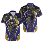 Sport-Team Baltimore Ravens Flower Summer Tropical Hawaiian Shirt Sport Team Aloha Shirt