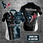 Sport-Team Houston Texans Custom Name Special Half Tone Mascot Hawaiian Shirt Sport Team Aloha Shirt