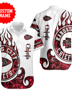 Sport-Team Kansas City Chiefs Custom Name Realtree Hunting Hawaiian Shirt Sport Team Aloha Shirt
