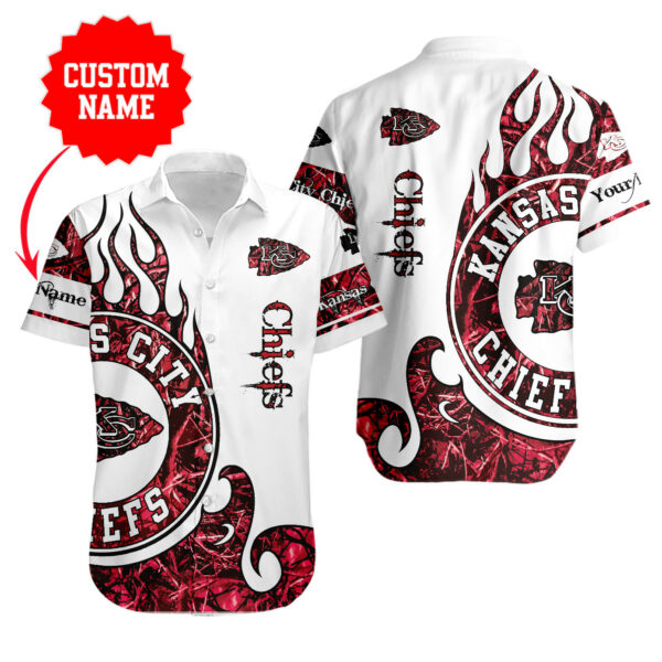 Sport-Team Kansas City Chiefs Custom Name Realtree Hunting Hawaiian Shirt Sport Team Aloha Shirt