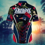 Sport-Team New England Patriots Custom Name Flower Summer Tropical Hawaiian Shirt Sport Team Aloha Shirt