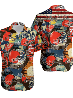 Sport-Team Cleveland Browns Custom Name Special Vintage Style Hawaiian Shirt Sport Team Aloha Shirt